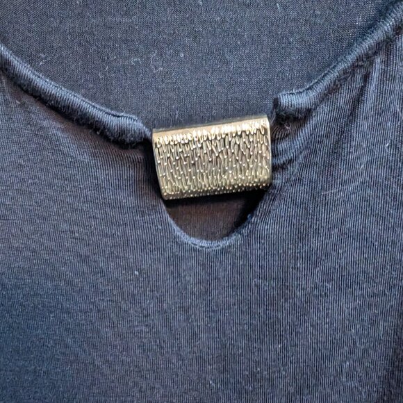 Women's Black Tunic Handkerchief Hem Size XL - Picture 6 of 7